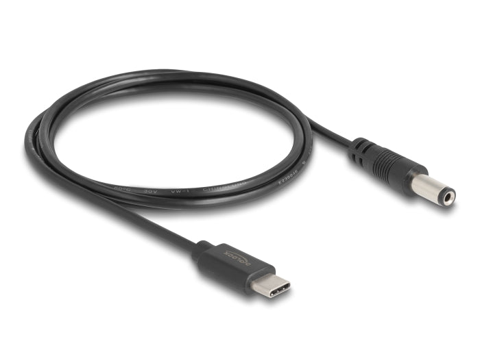 Delock USB Type-C™ Stromkabel zu DC 5,5 x 2,1 mm Stecker 1 m