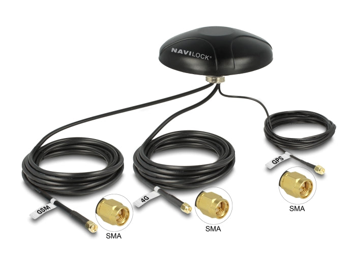 Navilock Multiband GNSS GALILEO GPS LTE UMTS GSM SMA Antenne omnidirektional Dachmontage outdoor