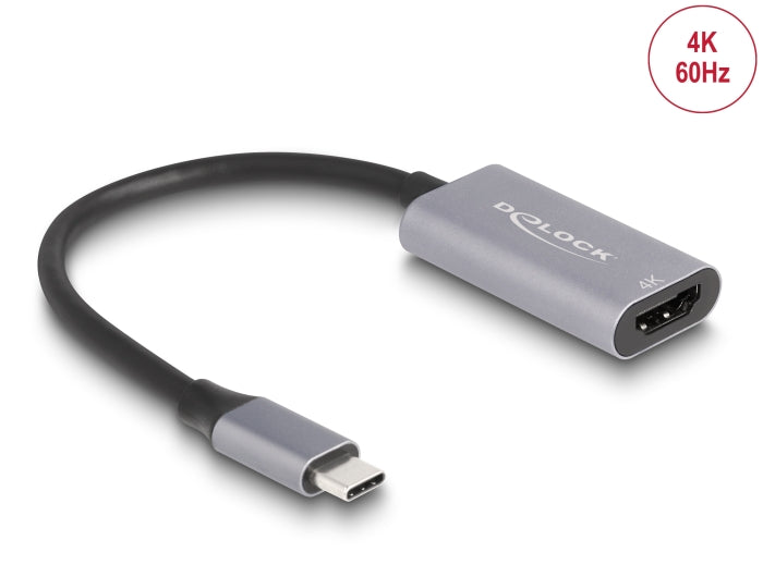 Delock Adapter USB Type-C™ Stecker zu HDMI Buchse (DP Alt Mode) 4K 60 Hz mit HDR und HDCP