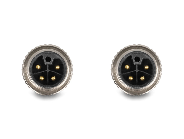 Delock M12 Kabel L-kodiert 4 Pin Stecker zu Stecker PUR schleppkettentauglich 1 m schwarz