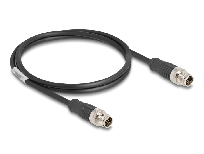 Delock M12 Kabel X-kodiert 8 Pin Stecker zu Stecker PVC 1 m