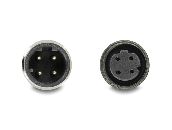 Delock M12 Kabel D-kodiert 4 Pin Stecker zu Buchse PVC 1 m