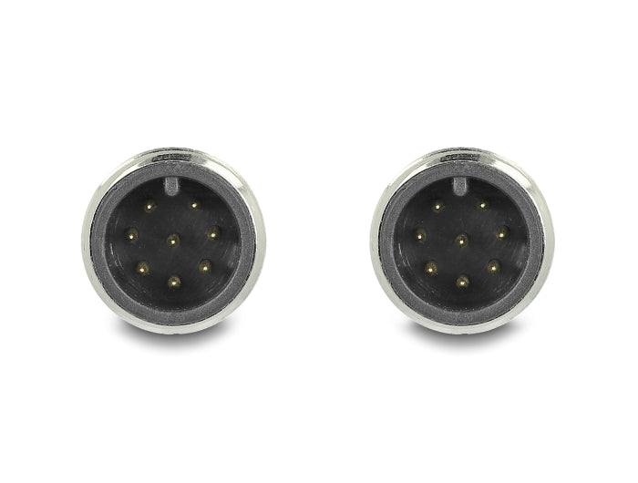 Delock M12 Kabel A-kodiert 8 Pin Stecker zu Stecker PVC 2 m