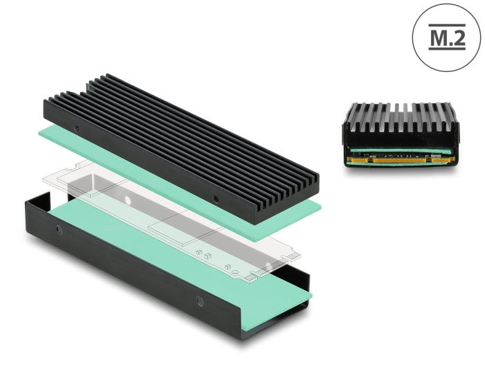 Delock Kühlkörper für M.2 SSD 2280 schwarz