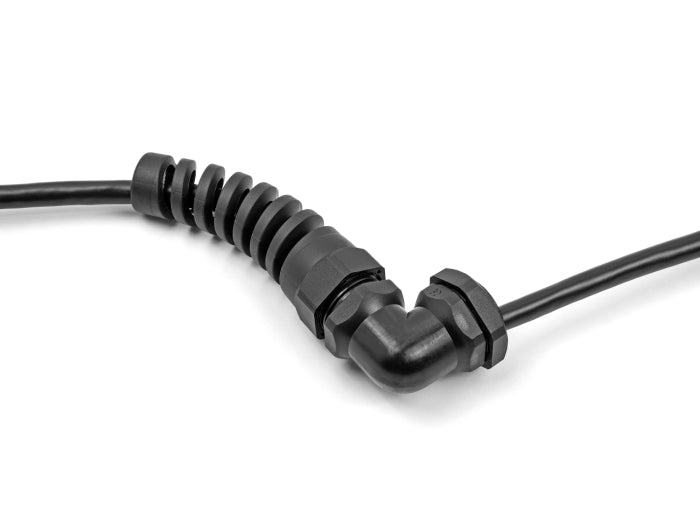 Delock Kabelverschraubung mit Zugentlastung 90° gewinkelt PG11 schwarz