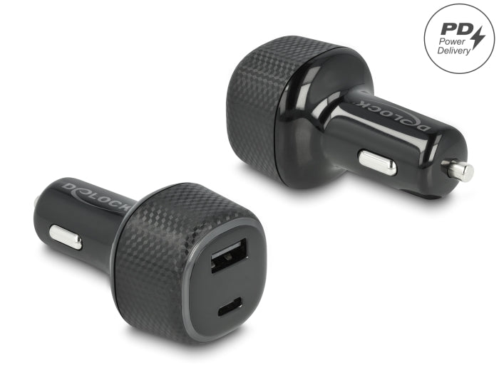 Delock Kfz Ladeadapter USB Type-C™ PD 3.0 und USB Typ-A mit 63 W
