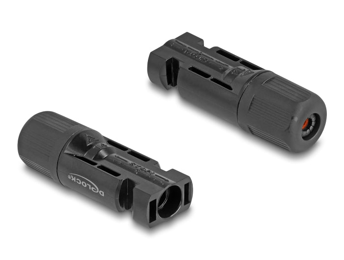 Delock DL4 Solar Steckverbinder für Kabel zum Crimpen, Stecker und Buchse, schwarz 2 Stück