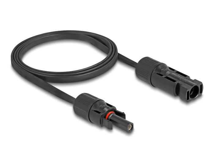 Delock DL4 Solar Flachbandkabel Stecker zu Buchse 1 m schwarz