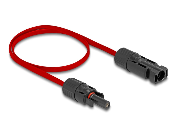 Delock DL4 Solar Flachbandkabel Stecker zu Buchse 60 cm rot