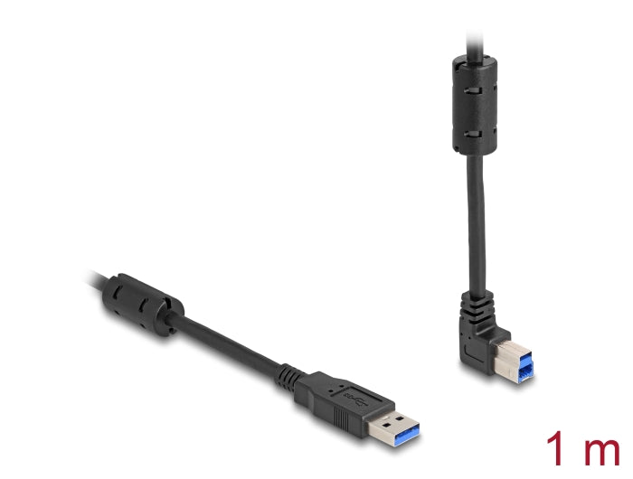 Delock USB 5 Gbps Kabel Typ-A Stecker zu Typ-B Stecker 90° oben gewinkelt 1 m
