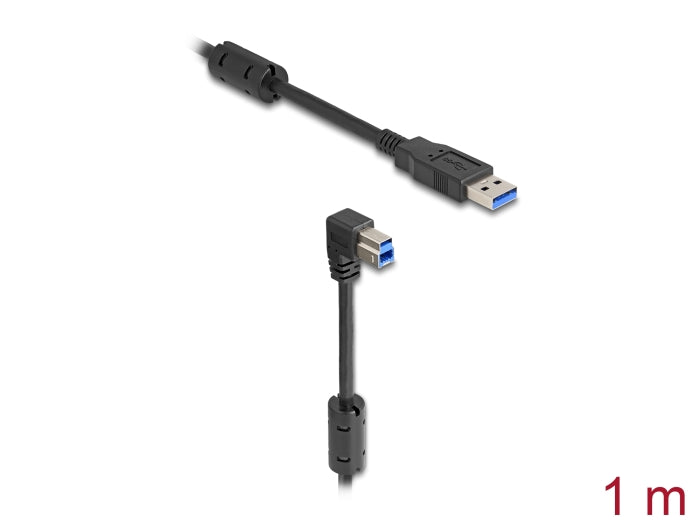 Delock USB 5 Gbps Kabel Typ-A Stecker zu Typ-B Stecker 90° unten gewinkelt 1 m