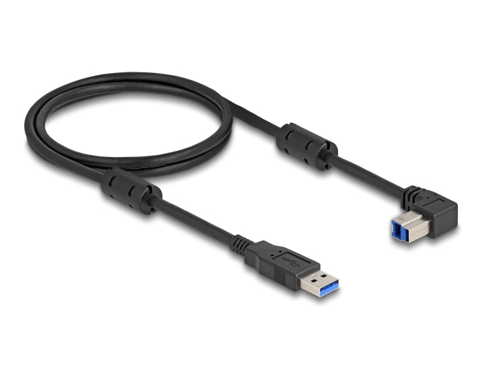 Delock USB 5 Gbps Kabel Typ-A Stecker zu Typ-B Stecker 90° unten gewinkelt 1 m
