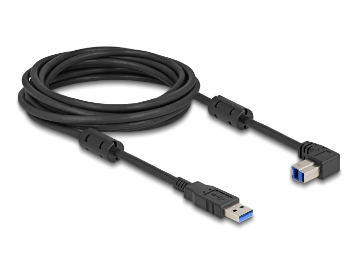 Delock USB 5 Gbps Kabel Typ-A Stecker zu Typ-B Stecker 90° unten gewinkelt 5 m