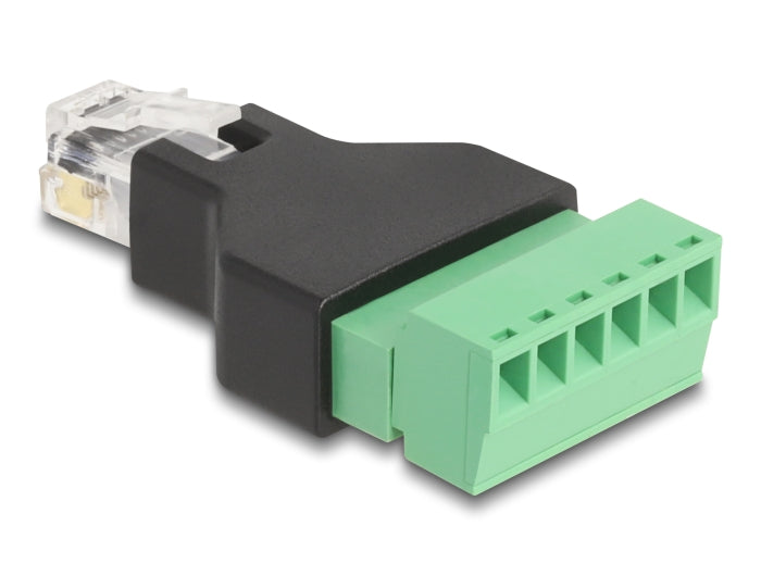 Delock RJ12 Stecker zu Terminalblock Adapter 6 Pin 2-teilig