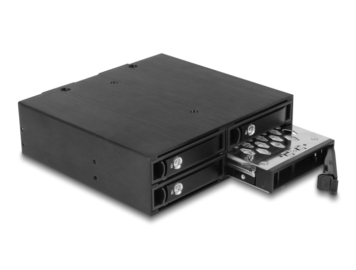 Delock 5.25″ Wechselrahmen für 4 x 2.5″ SATA / SAS HDD / SSD 12 Gb/s