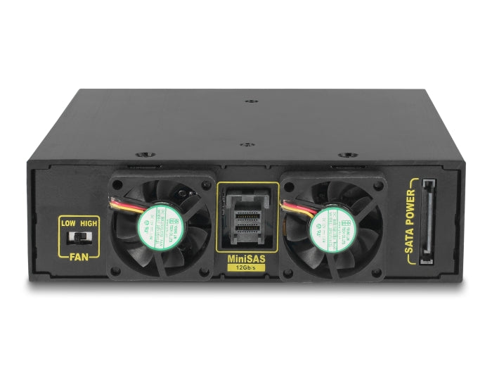 Delock 5.25″ Wechselrahmen für 4 x 2.5″ SATA / SAS HDD / SSD 12 Gb/s