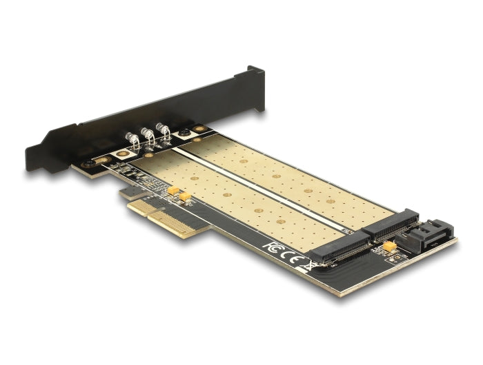 Delock PCI Express x4 Karte > 1 x intern M.2 Key B + 1 x intern NVMe M.2 Key M - Low Profile Formfaktor