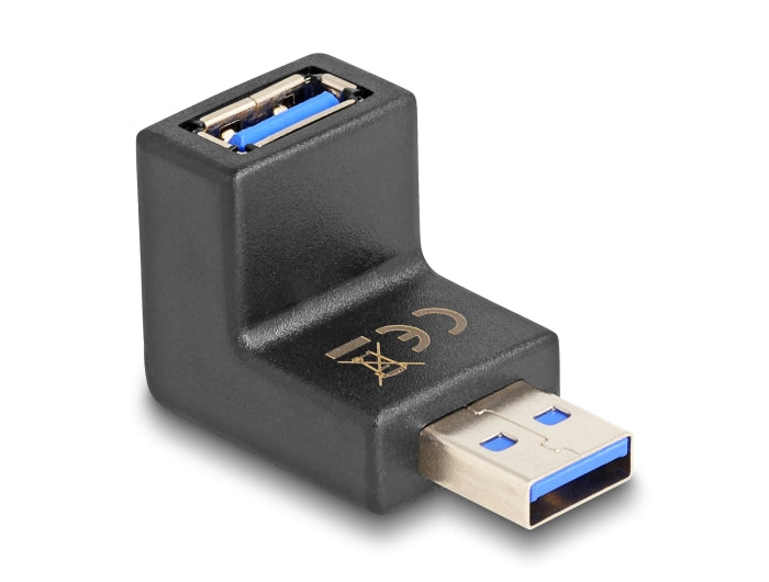 Delock Adapter USB 10 Gbps Stecker zu Buchse gewinkelt 270° vertikal