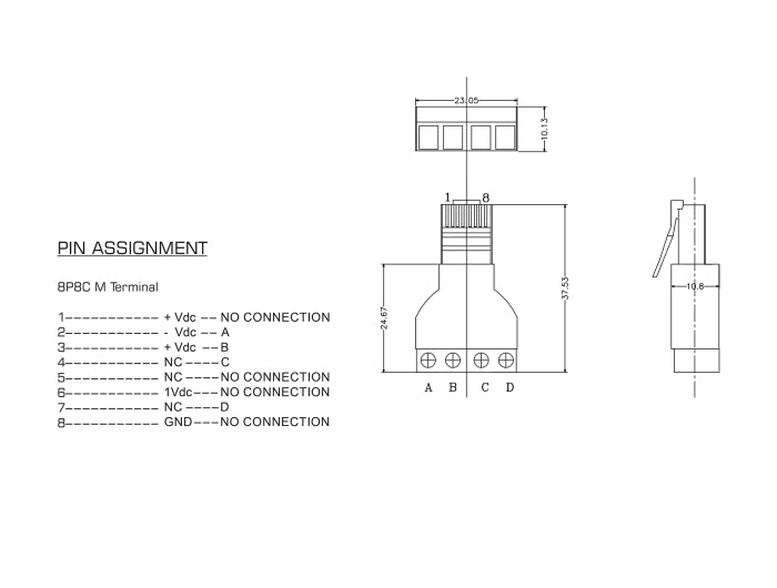 Delock RJ45 Stecker zu Terminalblock Adapter 4 Pin
