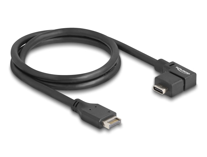Delock USB 10 Gbps Kabel Typ-E Key A 20 Pin Stecker zu USB Type-C™ Buchse gewinkelt 70 cm