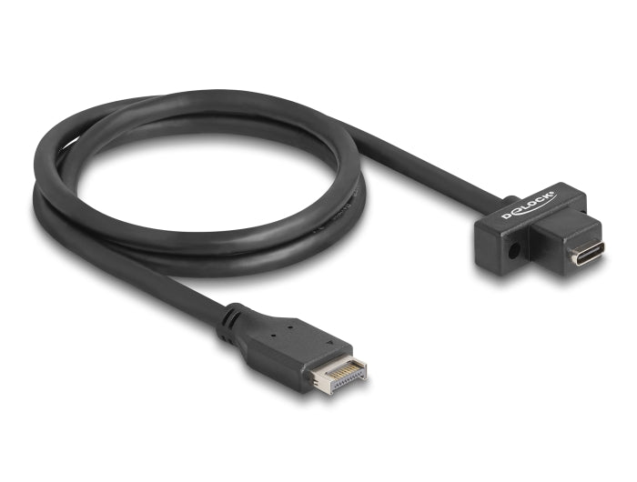 Delock USB 10 Gbps Kabel Typ-E Key A 20 Pin Stecker zu USB Type-C™ Buchse zum Einbau 70 cm