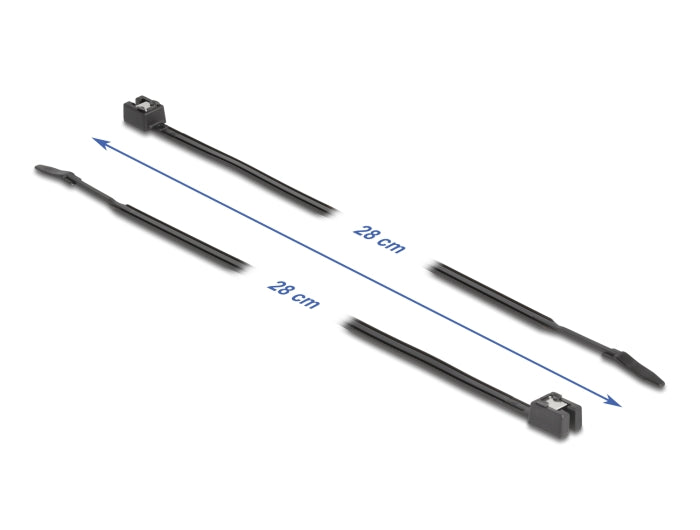 Delock Kabelbinder selbstschneidend L 280 x B 4,8 mm 50 Stück schwarz