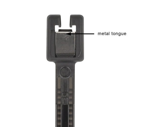 Delock Kabelbinder selbstschneidend L 280 x B 4,8 mm 50 Stück schwarz