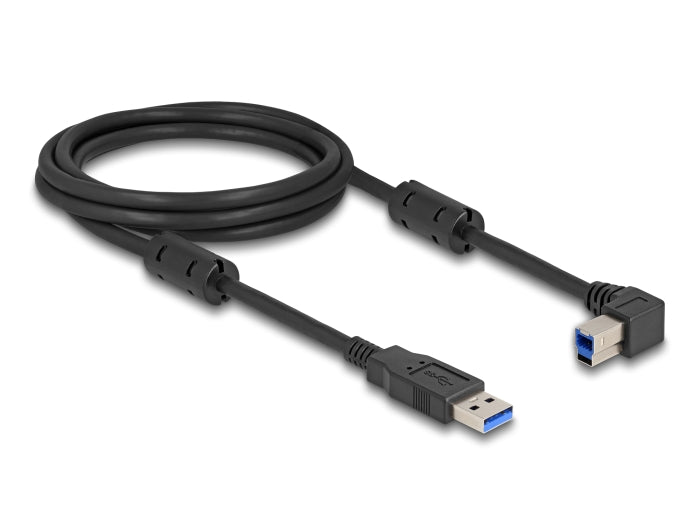 Delock USB 5 Gbps Kabel Typ-A Stecker zu Typ-B Stecker 90° links gewinkelt 2 m