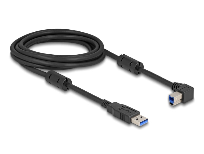 Delock USB 5 Gbps Kabel Typ-A Stecker zu Typ-B Stecker 90° links gewinkelt 3 m
