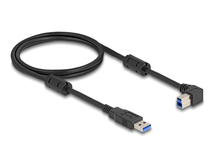 Delock USB 5 Gbps Kabel Typ-A Stecker zu Typ-B Stecker 90° rechts gewinkelt 1 m