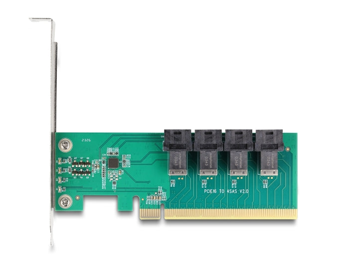 Delock PCI Express x16 Karte zu 4 x intern SFF-8643 NVMe - Bifurcation - Low Profile Formfaktor
