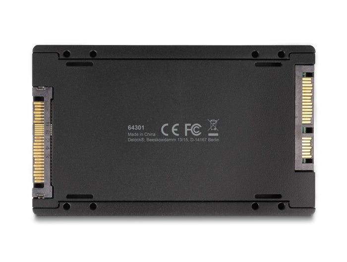 Delock Konverter M.2 Key M NVMe SSD zu U.2 oder M.2 Key B SATA SSD zu SATA - werkzeugfrei