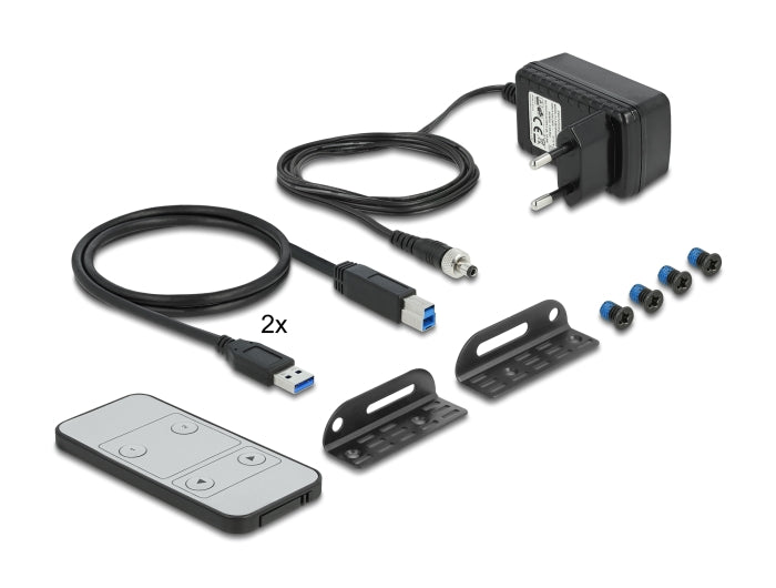Delock HDMI KVM Switch 4K 60 Hz mit USB 5 Gbps und Audio