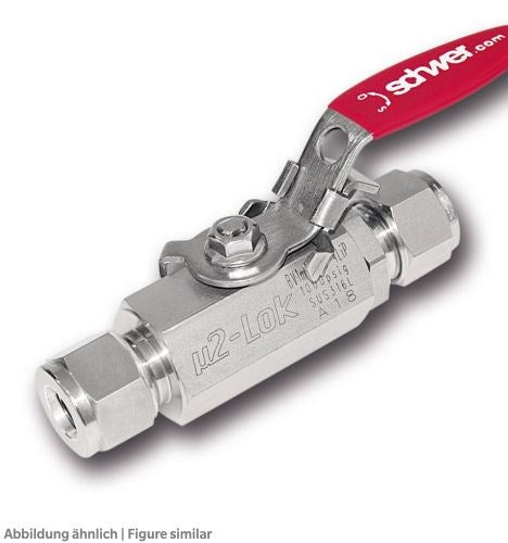 Kugelhahn 12mm, 69 bar 1.4401