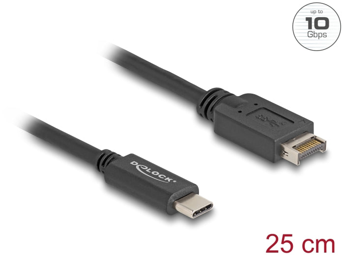Delock USB 10 Gbps Kabel USB Typ-E Key A 20 Pin Stecker zu USB Type-C™ Stecker 25 cm