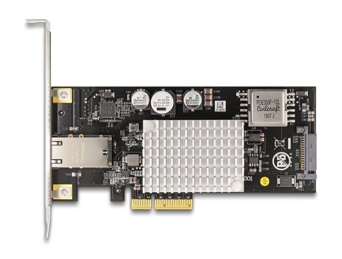 Delock PCI Express x4 Netzwerkkarte 10 Gigabit LAN 1 x RJ45 mit PoE+ IOI