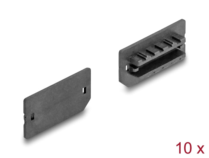 Delock Staubschutz für USB Typ-E Key A oder Key B Buchse 10 Stück schwarz