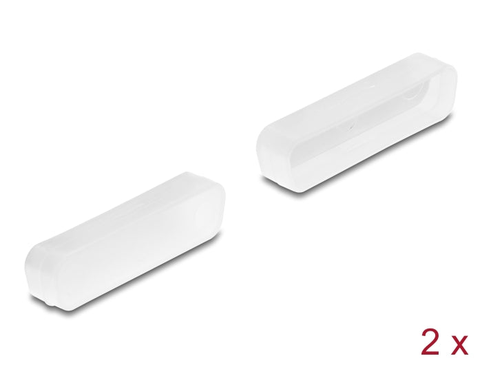 Delock Staubschutz für D-Sub 25 Stecker 2 Stück transparent