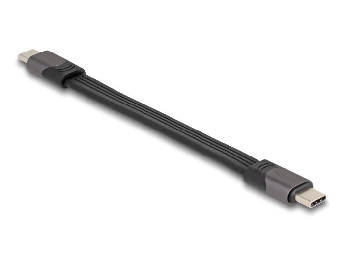 Delock USB 40 Gbps FPC Flachbandkabel USB Type-C™ zu USB Type-C™ 15 cm PD 3.0 100 W E-Marker