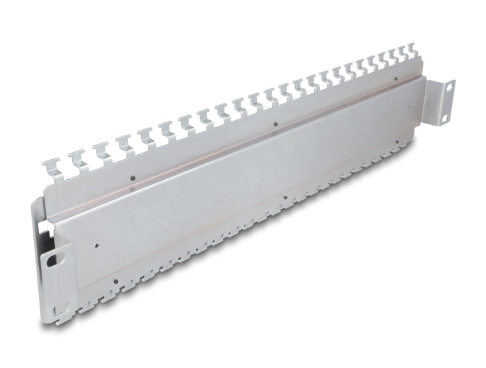 Delock 19″ Kabelabfangschiene für Netzwerkkabelverbinder mit LSA Anschluss 24 Port Metall