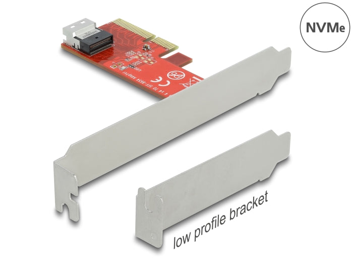 Delock PCI Express x4 Karte zu 1 x intern SFF-8654 4i NVMe - Low Profile Formfaktor