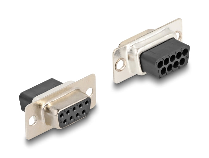 Delock D-Sub 9 Pin Buchse zu RJ12 Buchse Montagesatz weiß