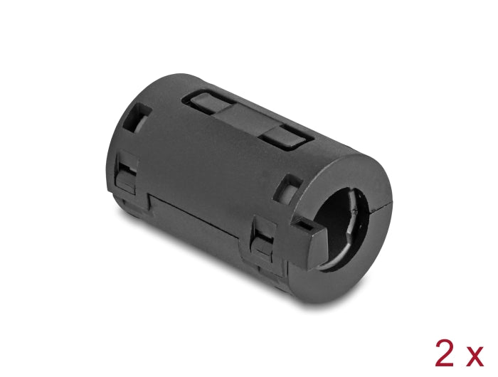 Delock Ferritkern / Ferritring für Rundkabel 11 mm 2 Stück schwarz