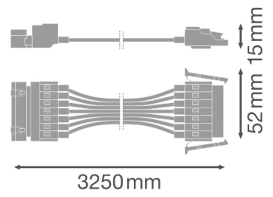 LEDVANCE Durchgangsverdrahtung ws 7p TRUSYS UNIV 3000 7P WIRE 3000mm