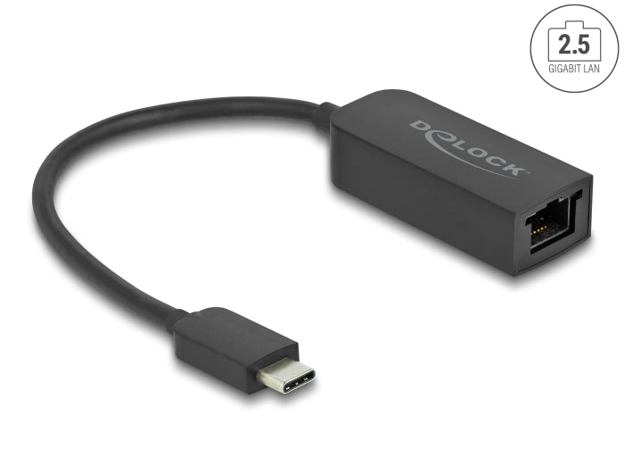 Delock USB Type-C™ Netzwerk Adapter 2,5 Gigabit LAN 1 x RJ45 kompakt
