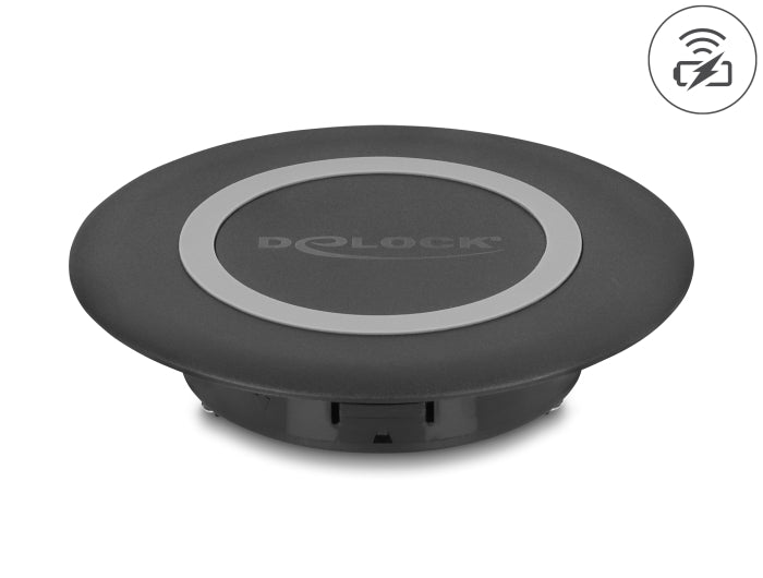 Delock Wireless Charger 15 W für Tischeinbau schwarz