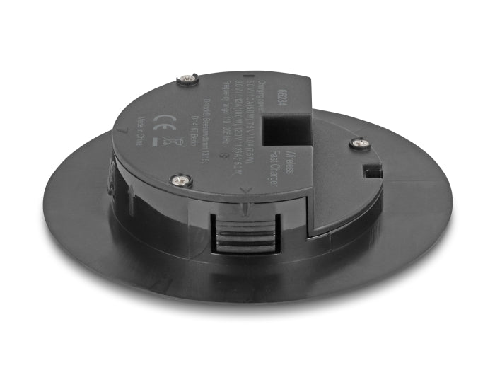 Delock Wireless Charger 15 W für Tischeinbau schwarz