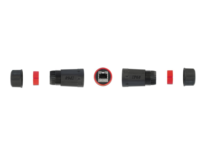 Delock Kabelverbinder RJ45 Buchse zu RJ45 Buchse Cat.6A wasserfest