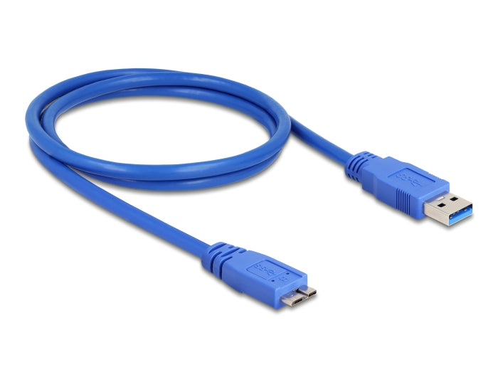 Delock USB 5 Gbps Kabel Typ-A Stecker zu Typ Micro-B Stecker 1 m blau