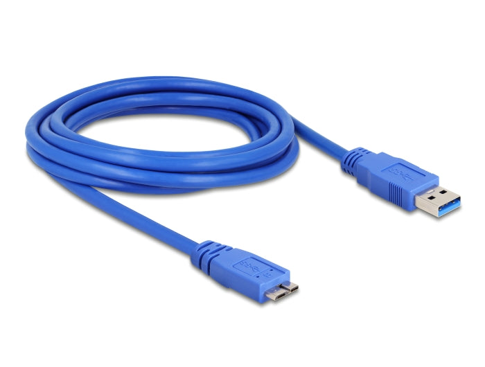Delock USB 5 Gbps Kabel Typ-A Stecker zu Typ Micro-B Stecker 3 m blau
